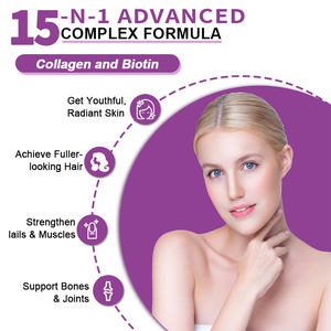 Collagène multi-peptides en marque privée avec biotine, poudre de collagène hydrolysée pour les cheveux, les ongles et les articulations, formule personnalisée - Product Image 2