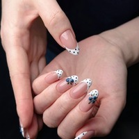 Ongles à presser Tacana, 10 pièces, motif pois, bleu européen tendance, réutilisables, 3D, haute qualité, vente en gros, nouvelle arrivée, capsules d'ongles à couverture complète