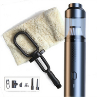 Aspirateur sans fil rechargeable ABS mini pour voitures, forte aspiration, souffleur 2-en-1, nettoyeur de poussière, design compact et portable, 45-60 min d'autonomie