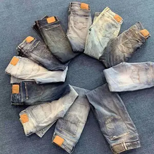 2020 all'ingrosso della fabbrica della Cina nuovi Jeans da uomo stampati Jeans stocklots