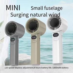 Ventilateur portable M11 Cross-border Explosions, mini-ventilateur turbofan 120 vitesses, moteur sans balais, alimenté par batterie, en plastique, version anglaise - Product Image 1