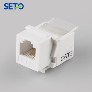 <span class=keywords><strong>Prise</strong></span> Keystone SETO Stable Link Cat3 6p4c <span class=keywords><strong>RJ11</strong></span> femelle pour téléphone, blanche et noire, personnalisable en gros - Product Image 2
