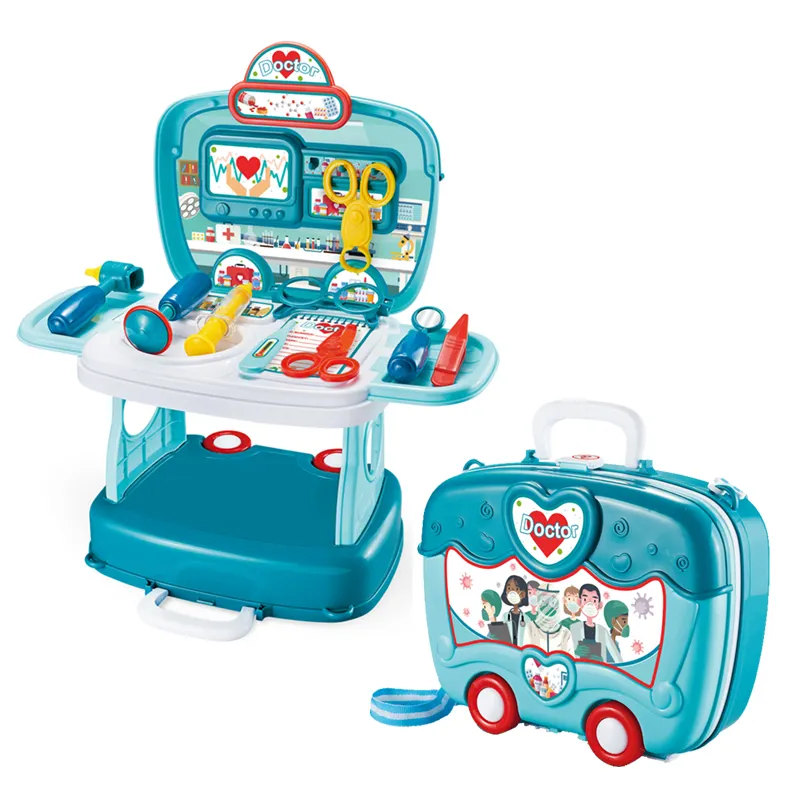 Детский набор для ролевых игр 3 в 1, чемодан, игрушка для дома, Дошкольная имитация, докторские инструменты, медицинский набор, игрушки
