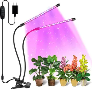 Suministro de fábrica LED Grow Light Hydroponics Full Spectrum Temporizador regulable Impermeable Interior Veg Flower Garden Plant Grow Lights