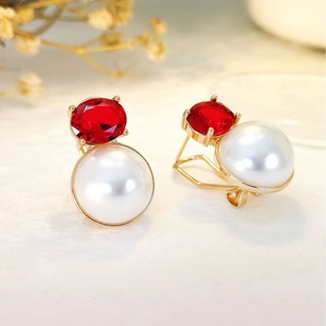 Eleganti orecchini a clip per donna, gioielli alla moda minimalisti e scintillanti - Product Image 2