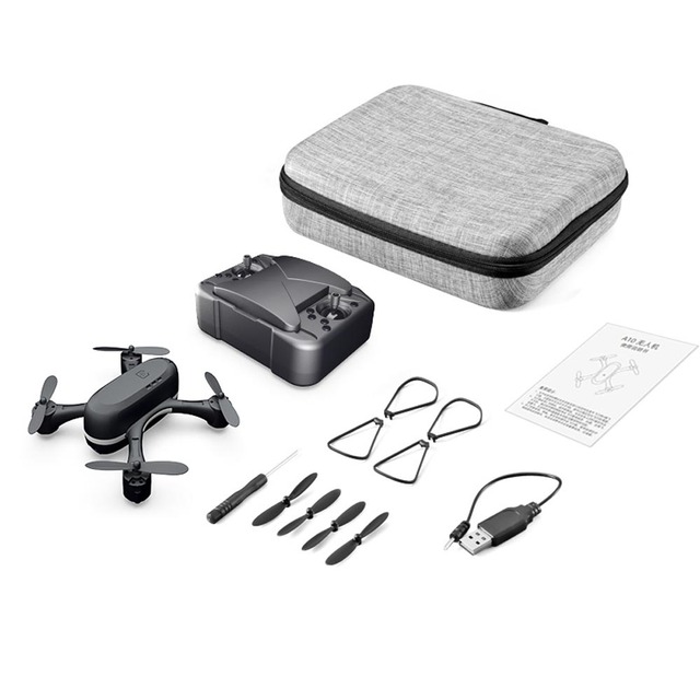 Drone with 4K Dual Camera Foldable Remote Control Quadcopter with Voice Gesture Control, 3D Flip, One Key Start, Emergency DR10