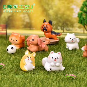 Miniatures en résine pour micro-paysages familiaux : Ornements décoratifs pour bonsaï, représentant des chiens de compagnie (Corgi, ours, Samo Bomei) - Product Image 2