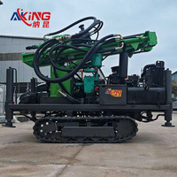 Machine de forage hydraulique pour puits d'eau, pompe à chenilles diesel, moteur central, machine de forage d'eau efficace