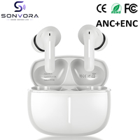 Écouteurs sans fil S81A ANC & ENC intra-auriculaires avec microphones à double réduction de bruit, son stéréo à basses profondes, écran LED