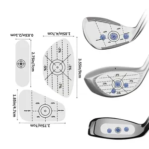 Fita de impacto de golfe com logotipo personalizado, conjunto de etiquetas auto-enseigáveis para análise de pontos doces e consistência, fita de impacto de golfe Seticek