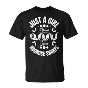 T-shirt unisexe pour adulte à manches courtes et col rond, imprimé en sérigraphie, avec le slogan « Just A Girl Who Loves Hognose Snakes » - Product Image 2