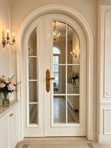 Porte d'entrée moderne en acier et bois avec verre clair, élégante et lumineuse, cadre solide de qualité supérieure, anti-rayures - Product Image 3