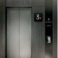 Plaque de porte numérique personnalisée en acrylique haut de gamme pour numéro de étage/unité de bâtiment, type adhésif