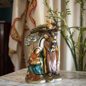 Resina sacra famiglia presepi collezione religiosa Saint Mary gioseph Baby Jesus figurine per regali aziendali tema di natale - Product Image 1