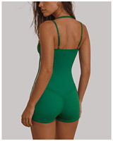 Combinaison courte de yoga pour femme, color block, à bretelles réglables, effet ventre plat, pour l'entraînement, vente en gros