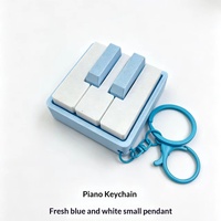 Porte-clés Cliquable Clavier de Piano en Plastique Imprimé en 3D, Anti-stress, Mini Carré, Cadeau Nouveauté, Faveur de Fête, Vente en Gros