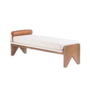 Simple Chinese Style Solid Wood <b>Bench</b> Sofa Stool Multi Function Home Guesthouse Ottoman Long <b>Seat</b> With Cushion For Living Room - Product Image 5