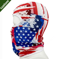 Cagoule à sublimation personnalisée style Y2K, motif drapeau USA, élastique, unisexe adulte, masque de ski, impression intégrale pour sports, pêche, cyclisme