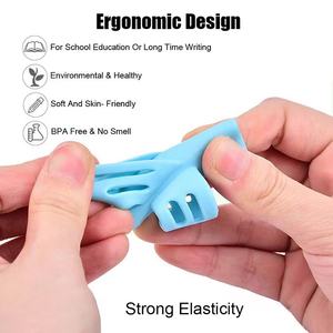 Silicone <strong>Pencil</strong> Holder with Pen <strong>Grip</strong> Kids' Handwriting Aid for Preschool 2-Finger Writing Tool for Children - Product Image 3