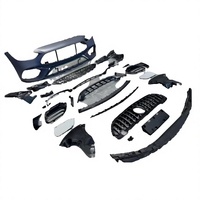 Kit carrosserie pour Mercedes Benz Classe C W206 C63 AMG Facelift, nouvelle version, pare-chocs avant et arrière en plastique rouge