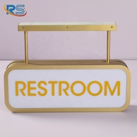 Boîte à lumière LED suspendue double face personnalisée, panneau directionnel lumineux pour hôtel et restaurant