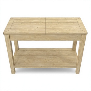 Console moderne de luxe en bois massif avec design en fer, pliable, pour hôtel, restaurant, entrée, villa, salon - Product Image 1