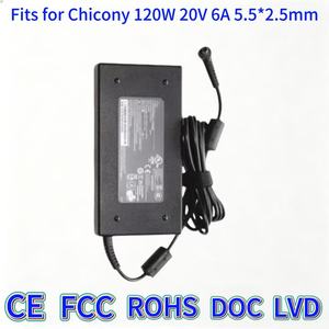 Adaptador de Corriente de 120W 20V 6A con Punta de CC de 5.5 2.5mm, Cargador de Repuesto Compatible con Portátiles Gaming MSI <span class=keywords><strong>Cyborg</strong></span> 14 A13VE A13VF Clevo P640HK1 - Product Image 4