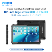 OEM ODM 10,1 pulgadas Android Tablet PC Lector RFID Escáner de código QR IMEI Lector de número de serie Diseño robusto Android operativo 12