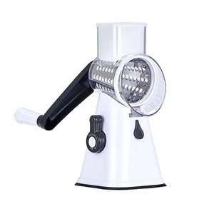 <span class=keywords><strong>Mandoline</strong></span> ronde pour légumes, pommes de terre, noix, trancheuse, râpe, 3 lames interchangeables, râpe à fromage rotative avec poignée - Product Image 2