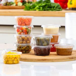 Gobelets à sauce jetables transparents et durables pour gelée, pouding, purée, yaourt et collations, avec compartiments, pour offrir en cadeau - Product Image 5