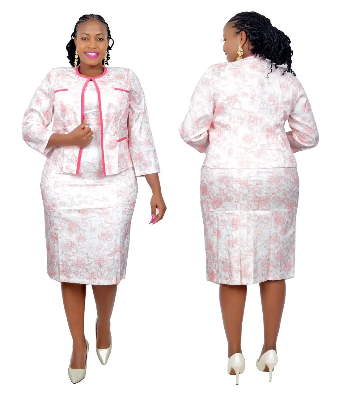 Hot sale turkey women outfit two piece set african flora women maxi dress plus size women church suit