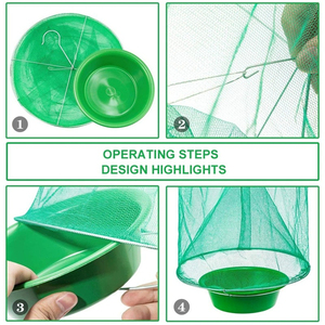 Eco-Friendly Non-Toxic Fly Trap Cage Foldable Hanging Fly Catcher for Yard Orchard Pigsty - Product Image 6