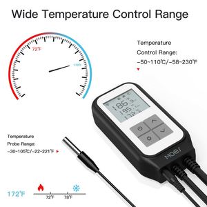 Controlador de temperatura <span class=keywords><strong>Digital</strong></span> WiFi, termostato, enchufe de salida, modo de calefacción y refrigeración, Carboy, acuario, fermentación en casa, incubación - Product Image 2
