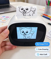 Mini-imprimante thermique portable intelligente IA sans fil en ABS avec batterie au lithium pour enfants, impression vocale, d'images, de photos et de documents