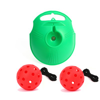 Entrenador de Pickleball con Base de Agua, Pelota de Práctica de 74mm, Pelota de Juguete de PE para Exteriores, Pelota para Pickleball con Orificio