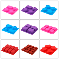 SILIKOLOVE Moules à Savon Corporel Personnalisables en Silicone, Formes Carrée, Ovale, Plate, Marron, LFGB, Antiadhésifs et Polyvalents