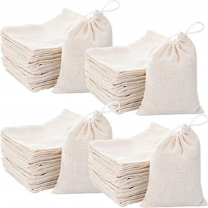 100% Organic Premium Quality muslin bag 4*6 inches hop for bath salts