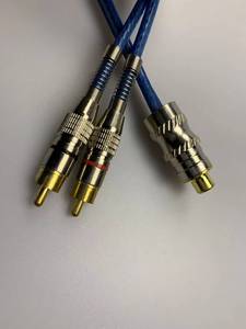 Cable de Audio de 0.3m/1ft, 2 Machos a 1 Hembra RCA, Doble Blindaje, Alta Calidad, Anti-Interferencia - Product Image 2