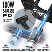 Câble d'extension d'alimentation USB Type C 100W PD vers DC 5.5x2.5mm 5.5x2.1mm 4.0x1.7mm 3.5x1.35mm 7.4x0.6mm 4.5x3.0mm 2.5x0.7mm pour ordinateur portable