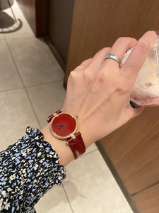 Reloj mecánico automático moderno y elegante, correa de piel de vaca con estampado de cocodrilo rojo vino, resistente al agua para uso diario - Product Image 3