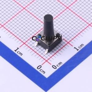 UK-B0228-G13-160 Tactile Switch SMD-4P,6x6mm Switch Single Pole Single Throw Round Button 1.6N Vertical Mount - Product Image 1