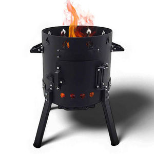 Estufa al aire libre Horno de leña Fuego <span class=keywords><strong>Pit</strong></span> Pot Caldero Camping Wok Cocina Olla - Product Image 1