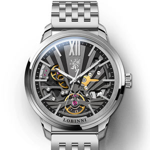 Pour la dernière conception squelette hommes 42mm montre mécanique automatique bracelet de luxe mains lumineuses évider - Product Image 6