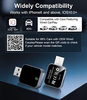 Adaptateur CarPlay sans fil 2026 – Connexion automatique, transforme le CarPlay filaire d'origine en sans fil, Bluetooth Wi-Fi Plug & Play pour tous les modèles de voitures