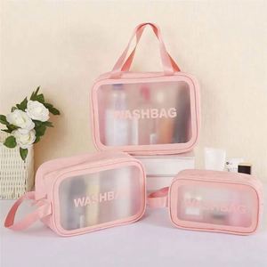 Custom Logo PU Leather PVC Transparent Clear Zipper Beauty Organizer <b>Storage</b> Bath Wash Cosmetic <b>Makeup</b> Bag - Product Image 1