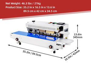 เครื่องซีลถุงแบบต่อเนื่อง FRD-1000 พร้อมฟังก์ชั่นพิมพ์รหัสบนล้อหมึกอัตโนมัติ - Product Image 2