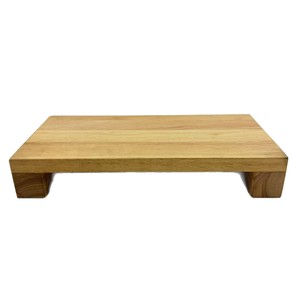 Solid Wood Display Stand Rectangular Base Single Layer Art Decor <b>Desktop</b> <b>Shelf</b> Custom Size - Product Image 2