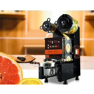 China Supplier Automatic Bubble Mini Sealing Machines Milk Tea 110V/220V boba Paper Plastic Cup Sealer Machine for plastic cup