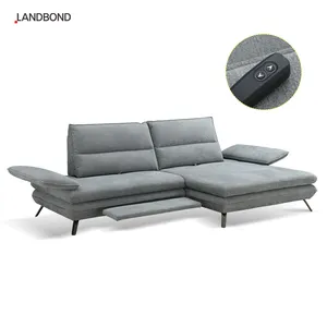 Canapé moderne en tissu de haute qualité avec fonction de levage des pieds électrique canapé européen de salon pour villa et bureau