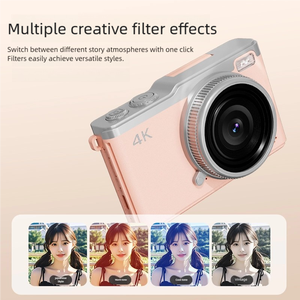 SourcingArk Portable HD Digital <b>Camera</b> 2.4 Inch 180 Degree Rotating Screen 4K Flash D72 10x-20x Optical Zoom CCD Image Sensor - Product Image 3